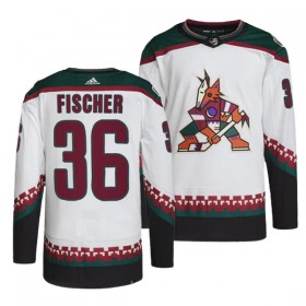 Arizona Coyotes Christian Fischer 36 Adidas Weiss Trikot Authentic - Herren